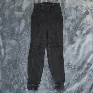 SPANX Women's Stretch Twill Jogger Pants Washed Black/Gray Size XS